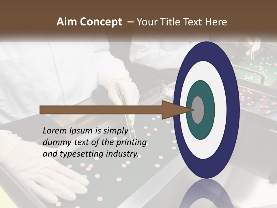 Two People In White Lab Coats Working On A Machine PowerPoint Template