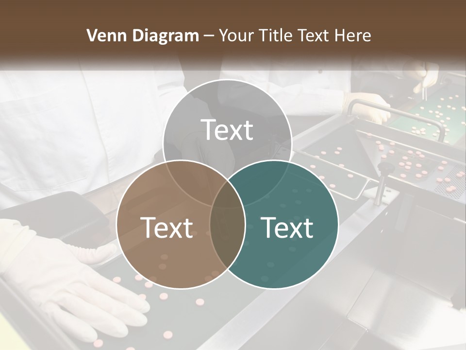Two People In White Lab Coats Working On A Machine PowerPoint Template