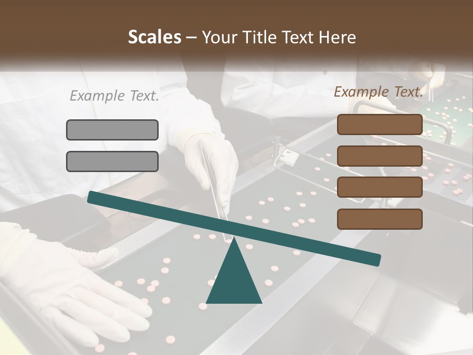 Two People In White Lab Coats Working On A Machine PowerPoint Template
