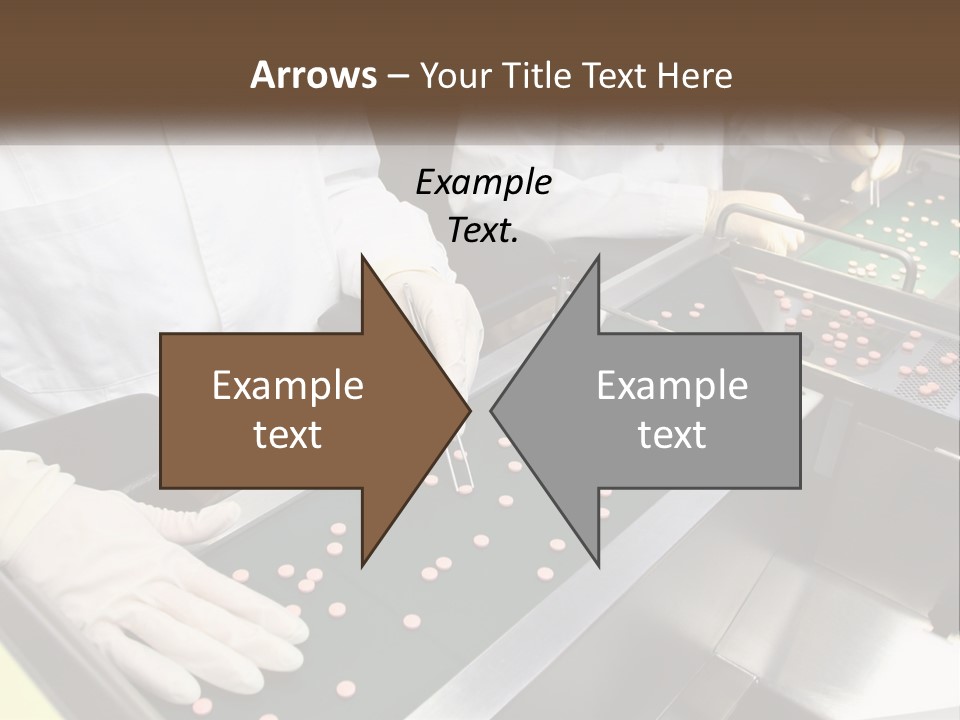 Two People In White Lab Coats Working On A Machine PowerPoint Template