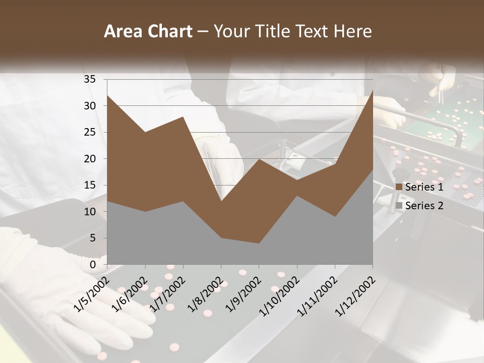 Two People In White Lab Coats Working On A Machine PowerPoint Template