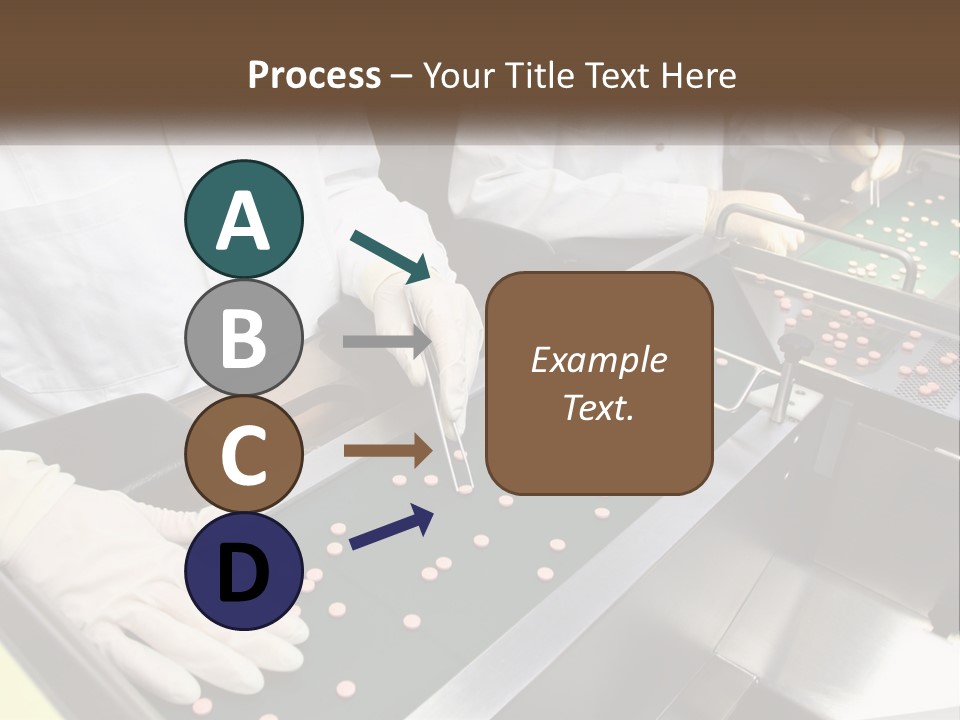 Two People In White Lab Coats Working On A Machine PowerPoint Template