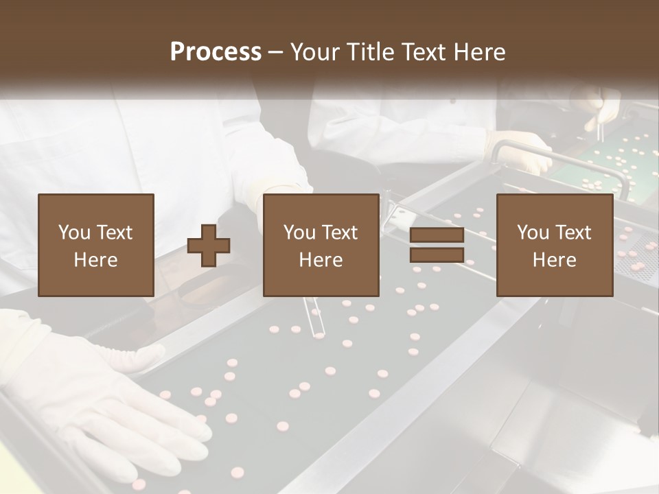 Two People In White Lab Coats Working On A Machine PowerPoint Template