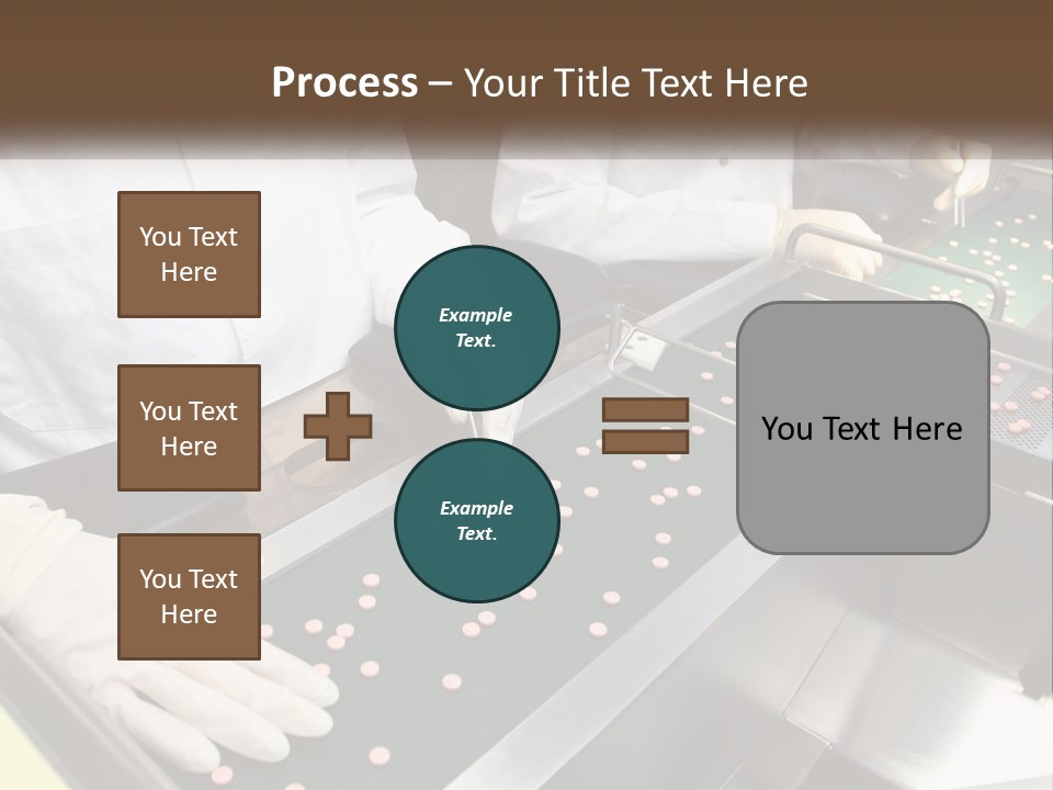 Two People In White Lab Coats Working On A Machine PowerPoint Template