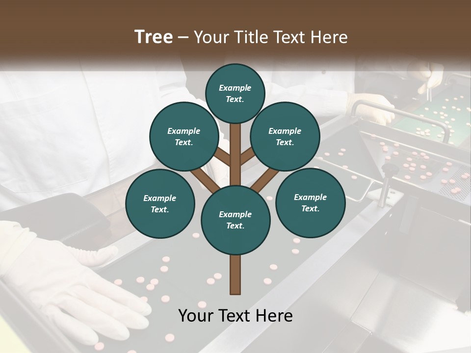 Two People In White Lab Coats Working On A Machine PowerPoint Template