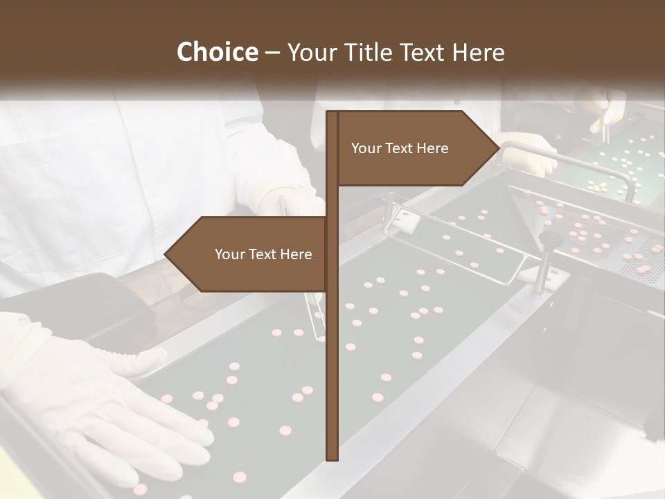 Two People In White Lab Coats Working On A Machine PowerPoint Template