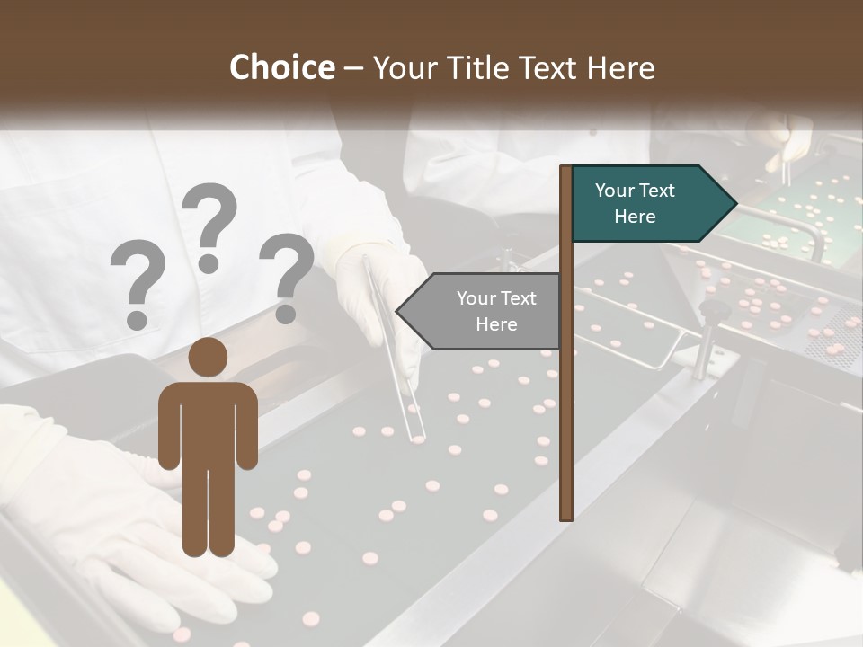 Two People In White Lab Coats Working On A Machine PowerPoint Template