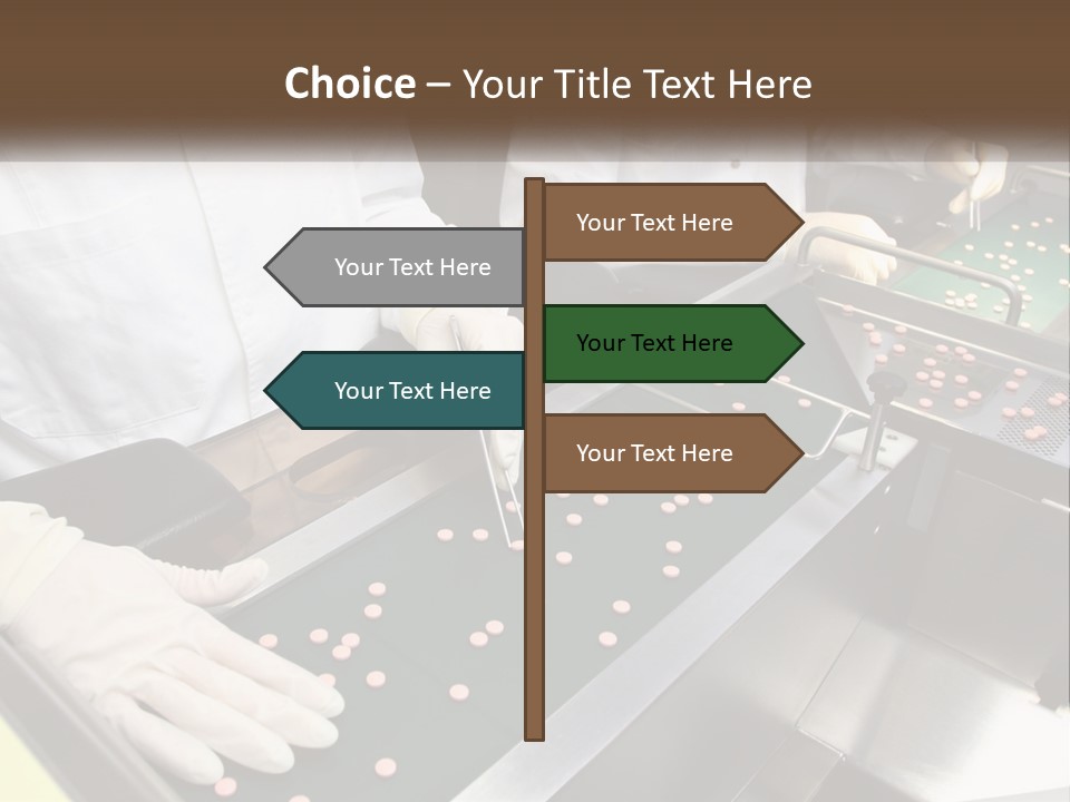 Two People In White Lab Coats Working On A Machine PowerPoint Template
