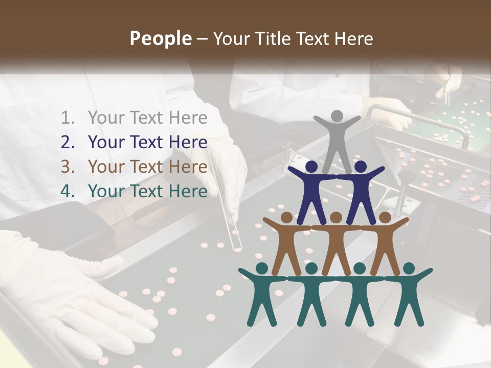 Two People In White Lab Coats Working On A Machine PowerPoint Template