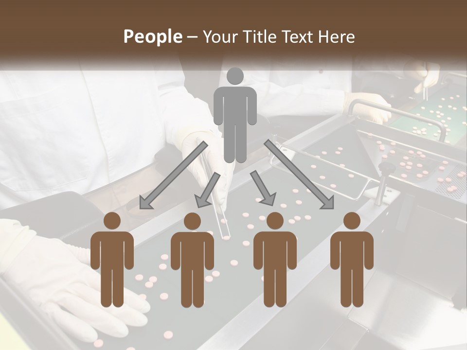 Two People In White Lab Coats Working On A Machine PowerPoint Template