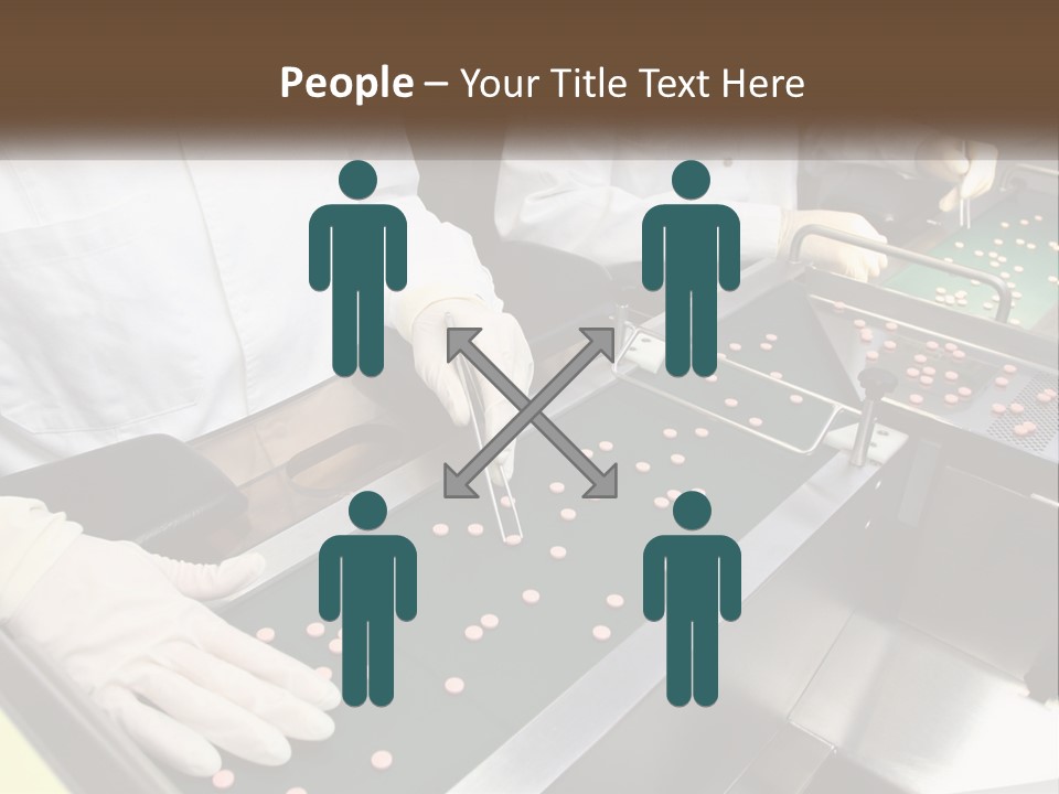 Two People In White Lab Coats Working On A Machine PowerPoint Template