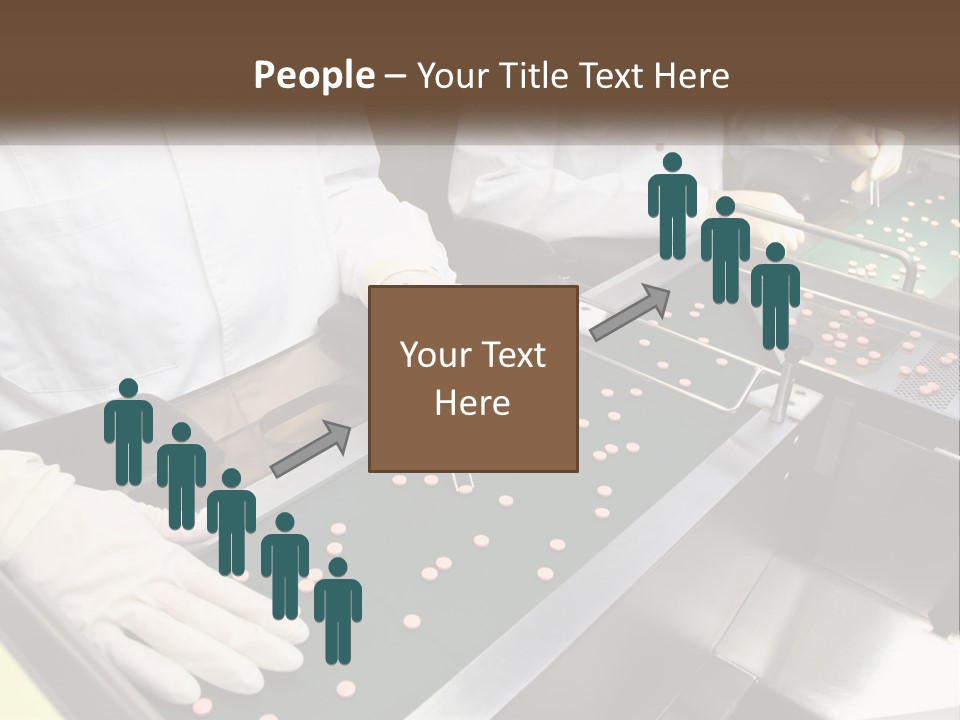 Two People In White Lab Coats Working On A Machine PowerPoint Template