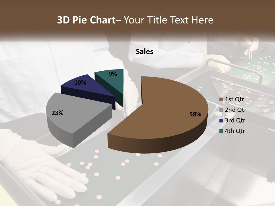 Two People In White Lab Coats Working On A Machine PowerPoint Template