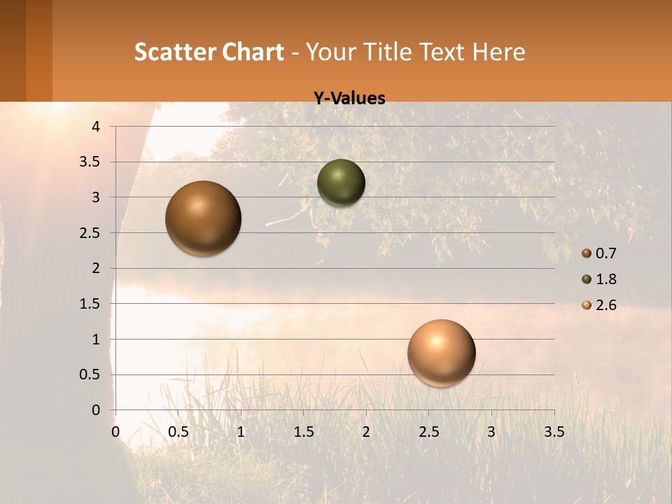 The Sun Shines Through The Trees Over The Water PowerPoint Template