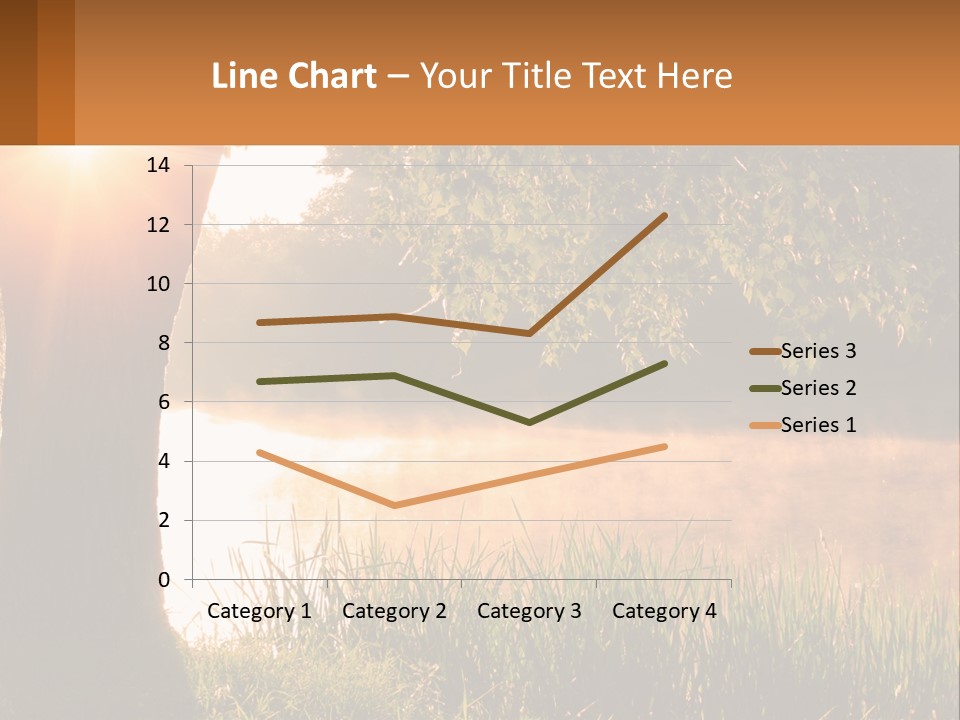 The Sun Shines Through The Trees Over The Water PowerPoint Template