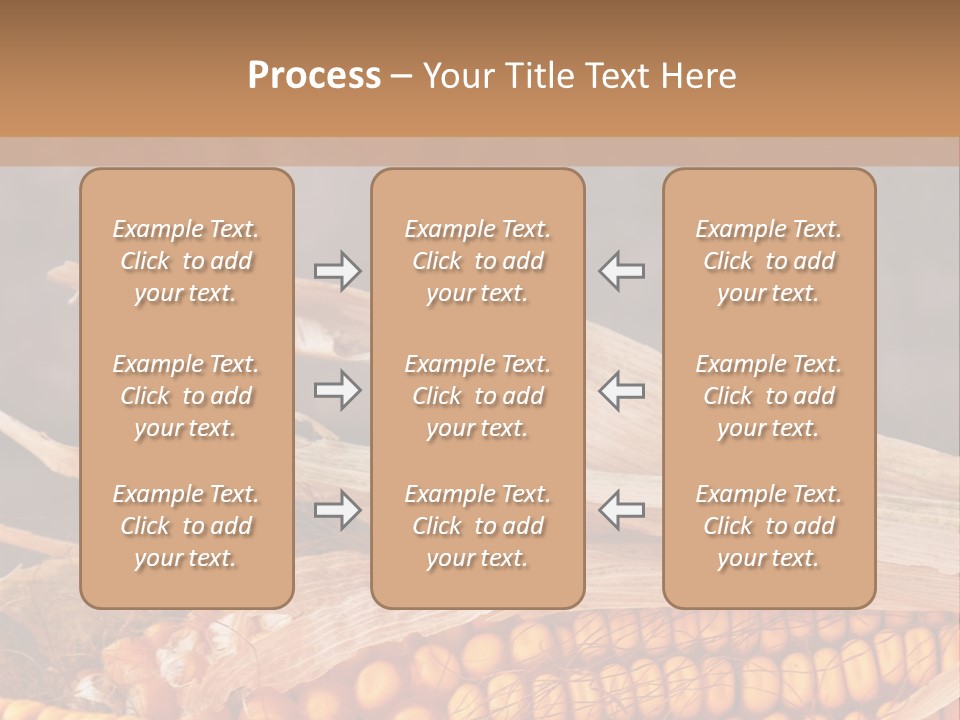 A Corn On The Cob With A Brown Background PowerPoint Template