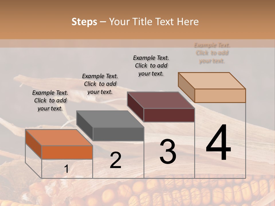 A Corn On The Cob With A Brown Background PowerPoint Template