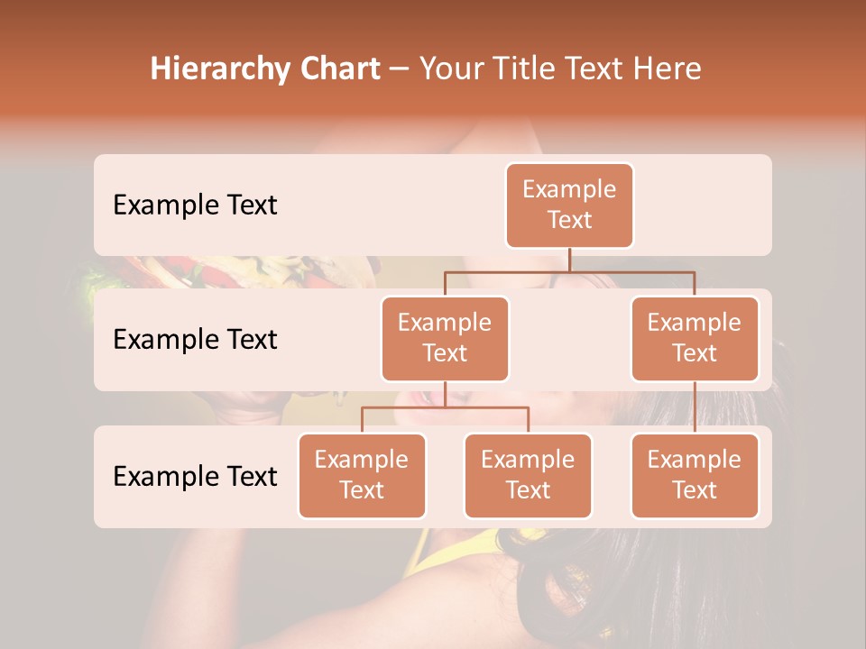 A Woman Holding A Large Hamburger Up To Her Face PowerPoint Template
