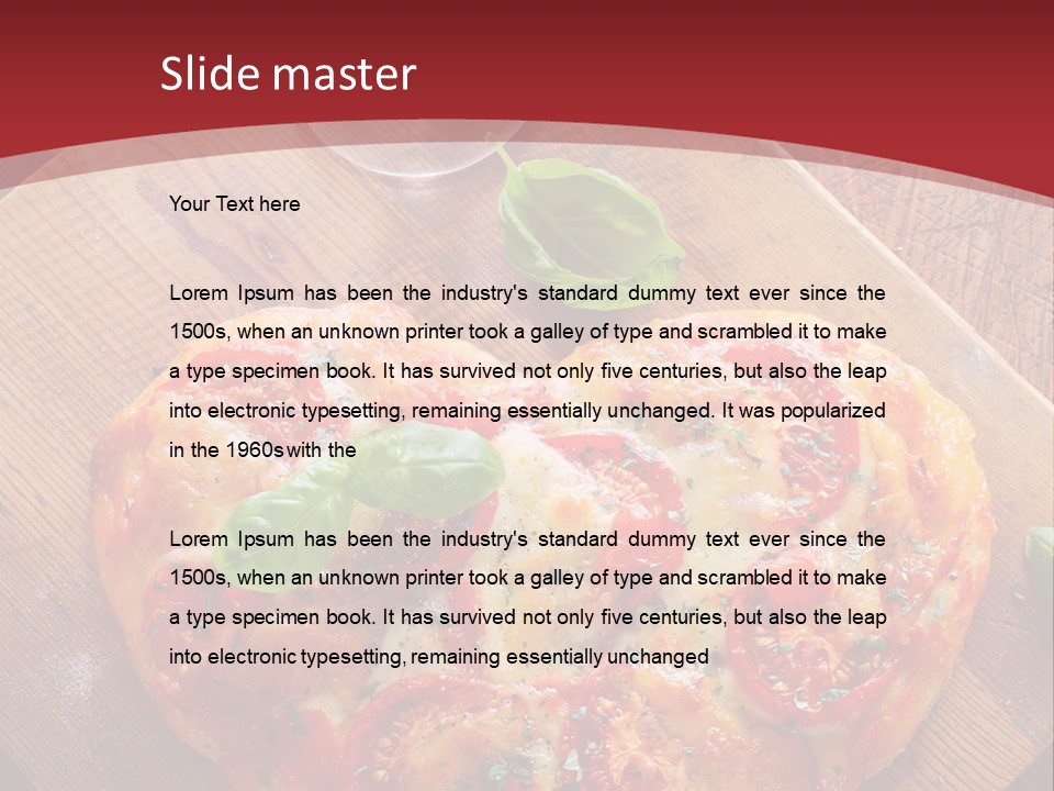 A Heart Shaped Pizza On A Cutting Board With Two Glasses Of Wine PowerPoint Template