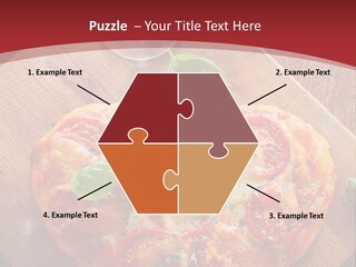 A Heart Shaped Pizza On A Cutting Board With Two Glasses Of Wine PowerPoint Template