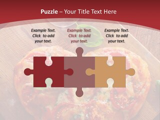 A Heart Shaped Pizza On A Cutting Board With Two Glasses Of Wine PowerPoint Template