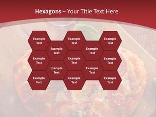 A Heart Shaped Pizza On A Cutting Board With Two Glasses Of Wine PowerPoint Template