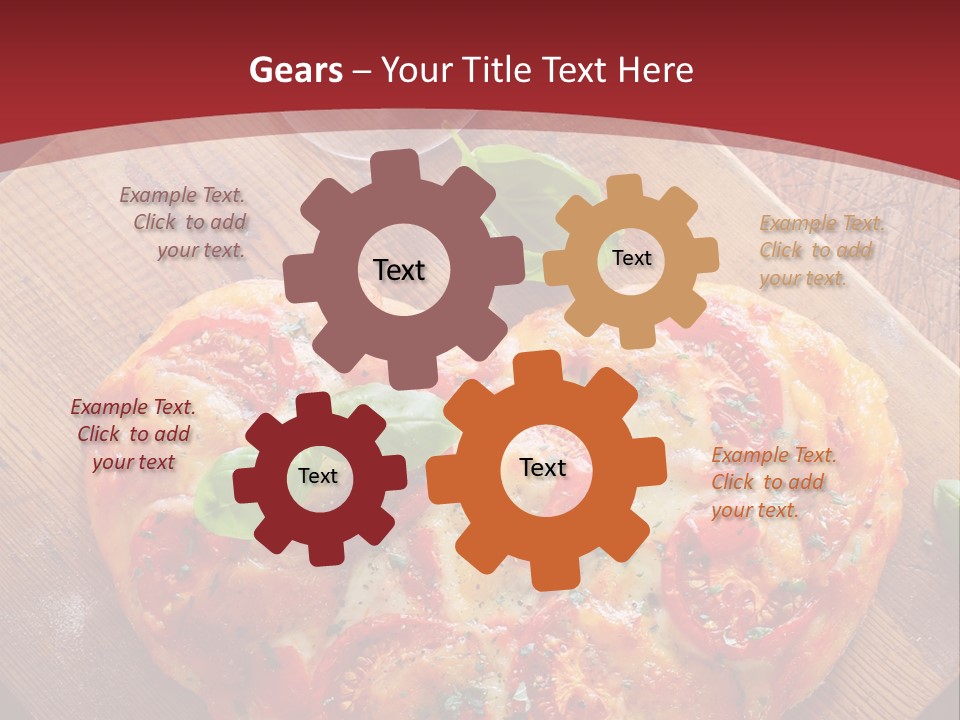 A Heart Shaped Pizza On A Cutting Board With Two Glasses Of Wine PowerPoint Template