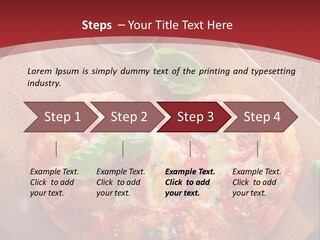 A Heart Shaped Pizza On A Cutting Board With Two Glasses Of Wine PowerPoint Template