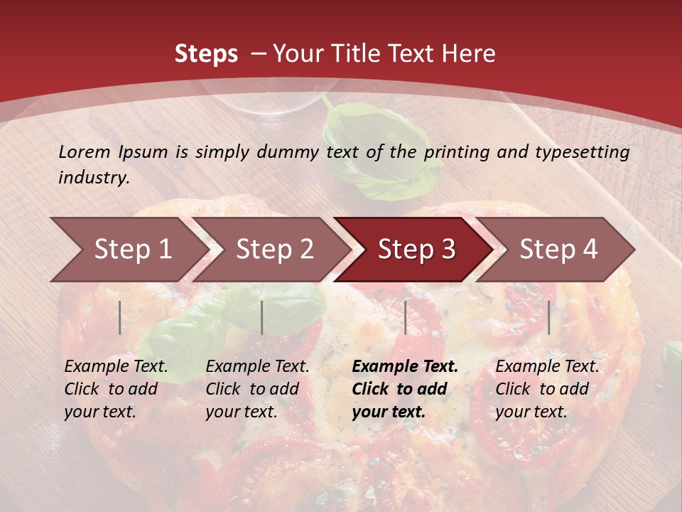 A Heart Shaped Pizza On A Cutting Board With Two Glasses Of Wine PowerPoint Template