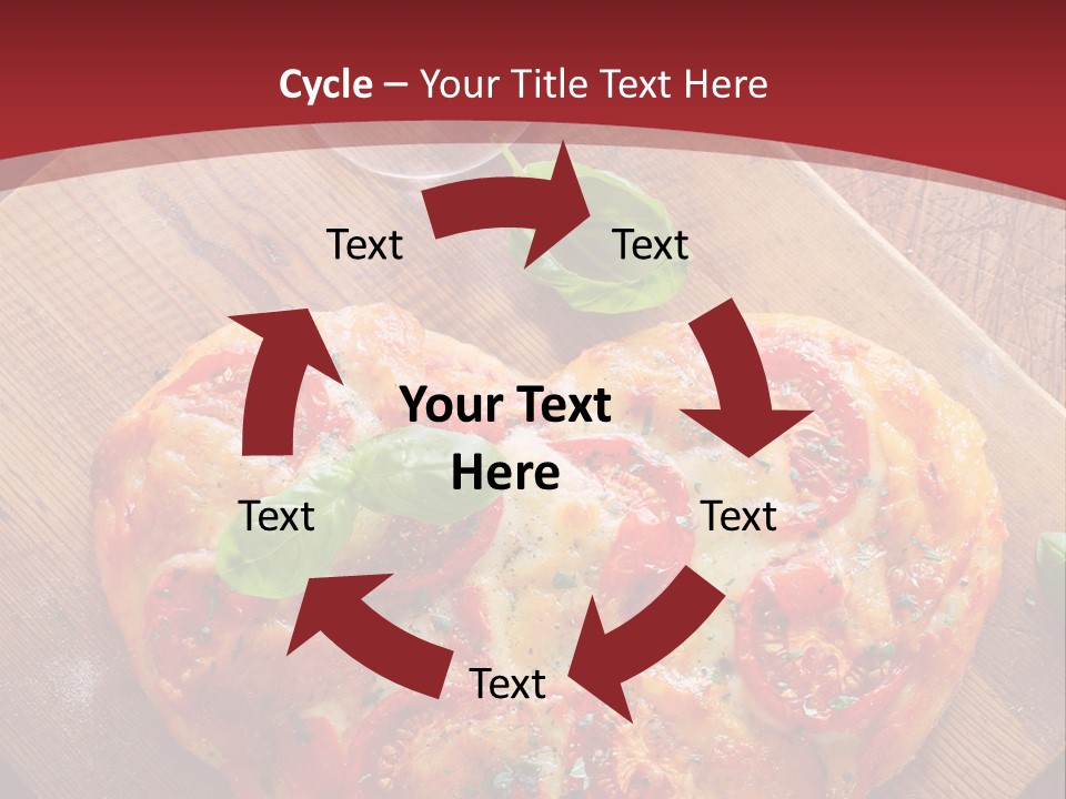 A Heart Shaped Pizza On A Cutting Board With Two Glasses Of Wine PowerPoint Template