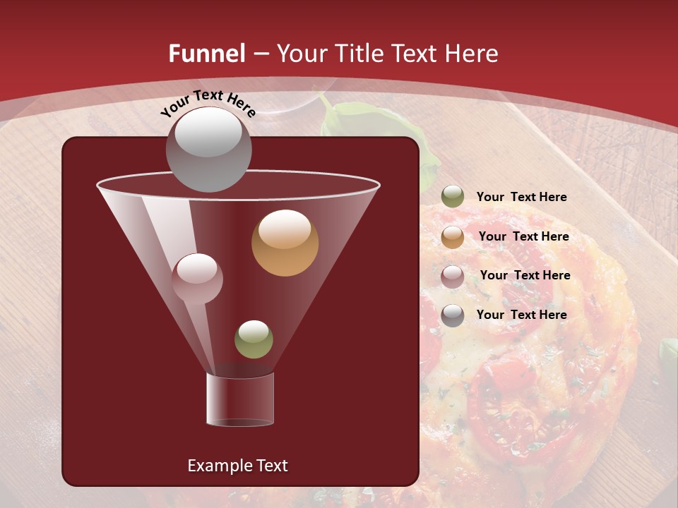 A Heart Shaped Pizza On A Cutting Board With Two Glasses Of Wine PowerPoint Template