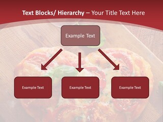 A Heart Shaped Pizza On A Cutting Board With Two Glasses Of Wine PowerPoint Template
