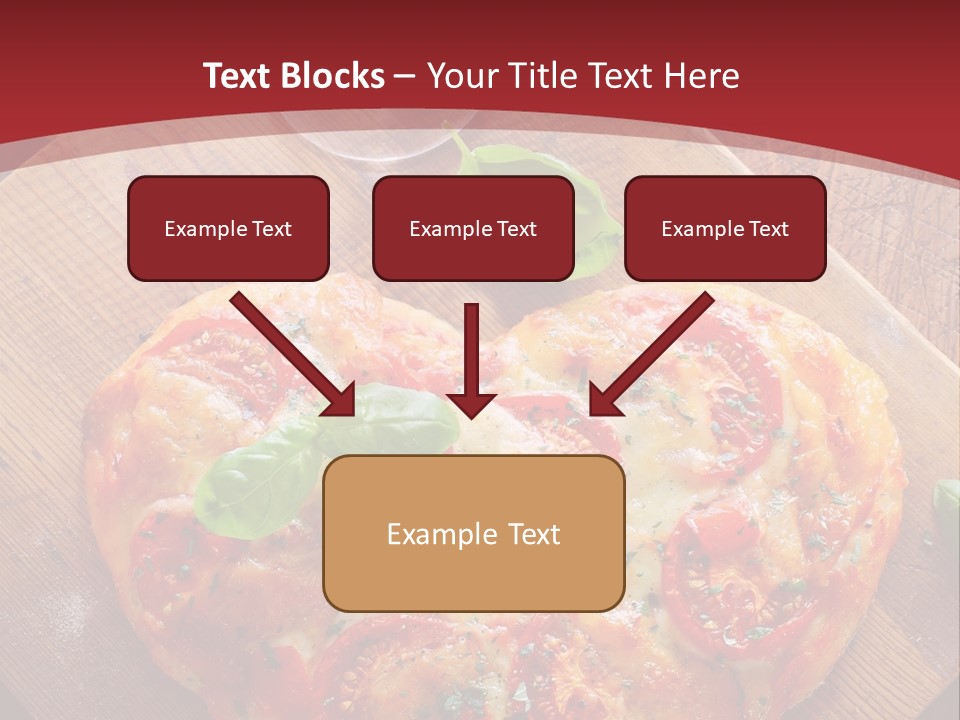 A Heart Shaped Pizza On A Cutting Board With Two Glasses Of Wine PowerPoint Template