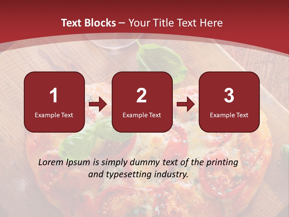 A Heart Shaped Pizza On A Cutting Board With Two Glasses Of Wine PowerPoint Template