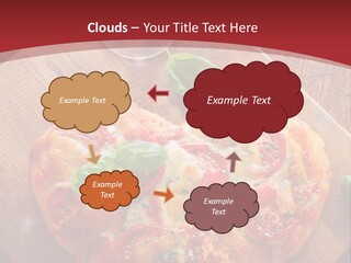 A Heart Shaped Pizza On A Cutting Board With Two Glasses Of Wine PowerPoint Template