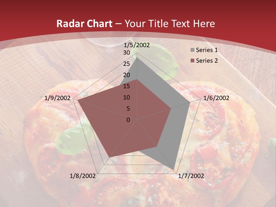 A Heart Shaped Pizza On A Cutting Board With Two Glasses Of Wine PowerPoint Template