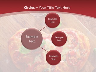 A Heart Shaped Pizza On A Cutting Board With Two Glasses Of Wine PowerPoint Template