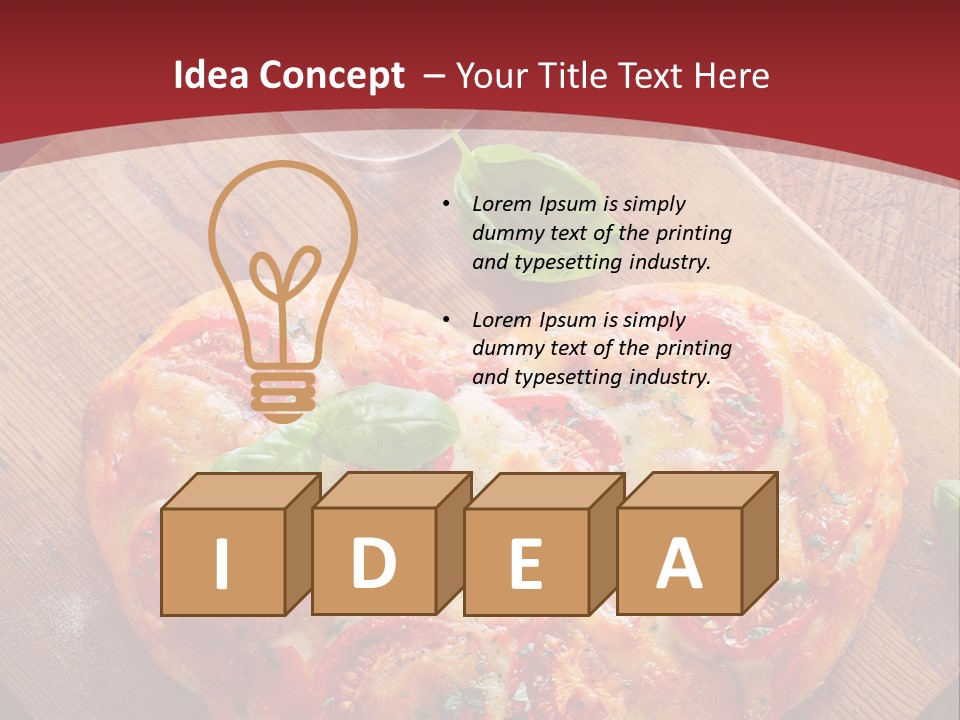 A Heart Shaped Pizza On A Cutting Board With Two Glasses Of Wine PowerPoint Template