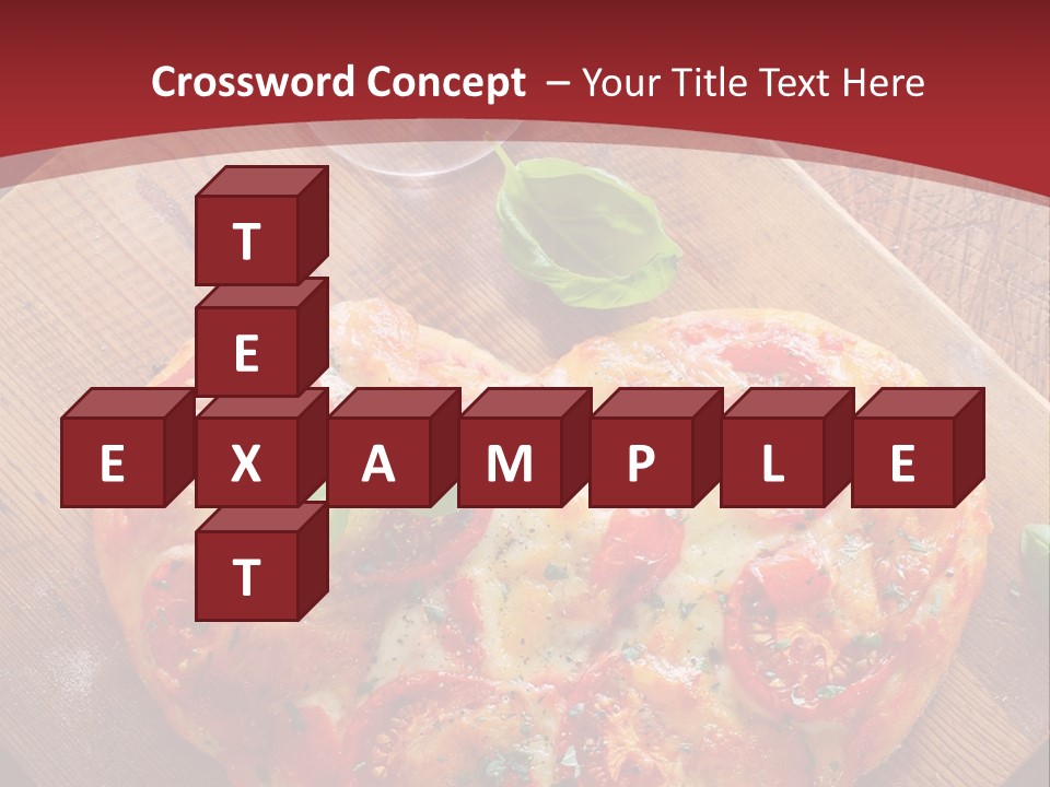 A Heart Shaped Pizza On A Cutting Board With Two Glasses Of Wine PowerPoint Template