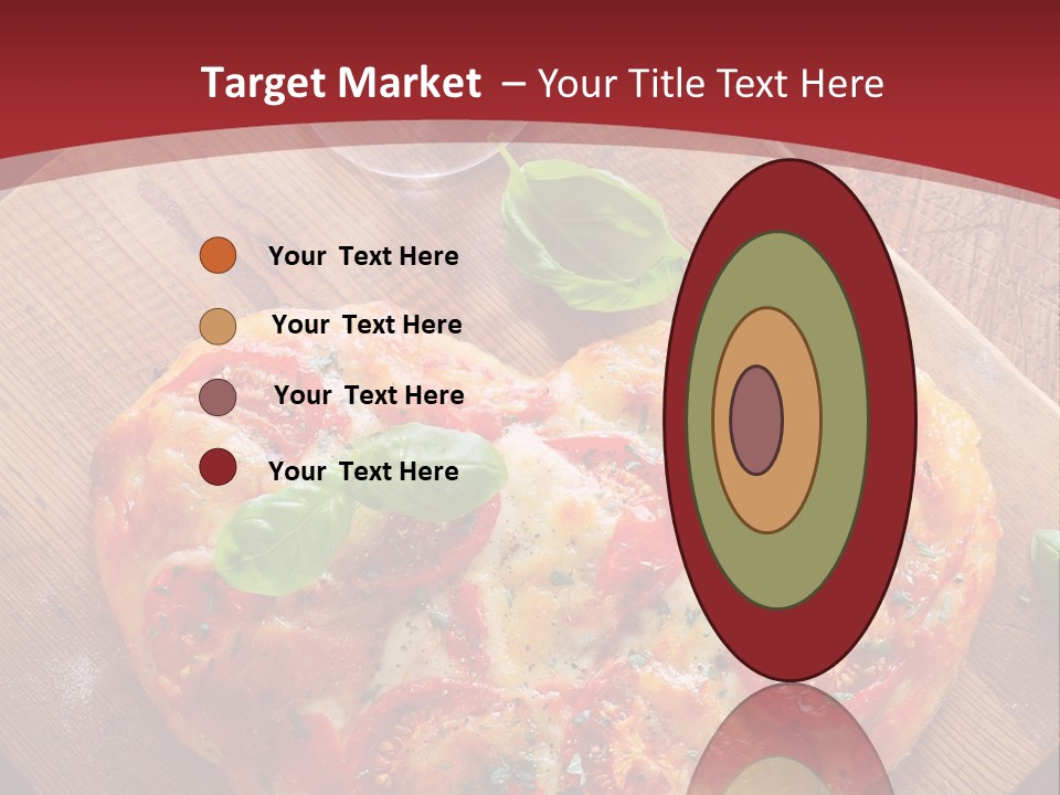 A Heart Shaped Pizza On A Cutting Board With Two Glasses Of Wine PowerPoint Template