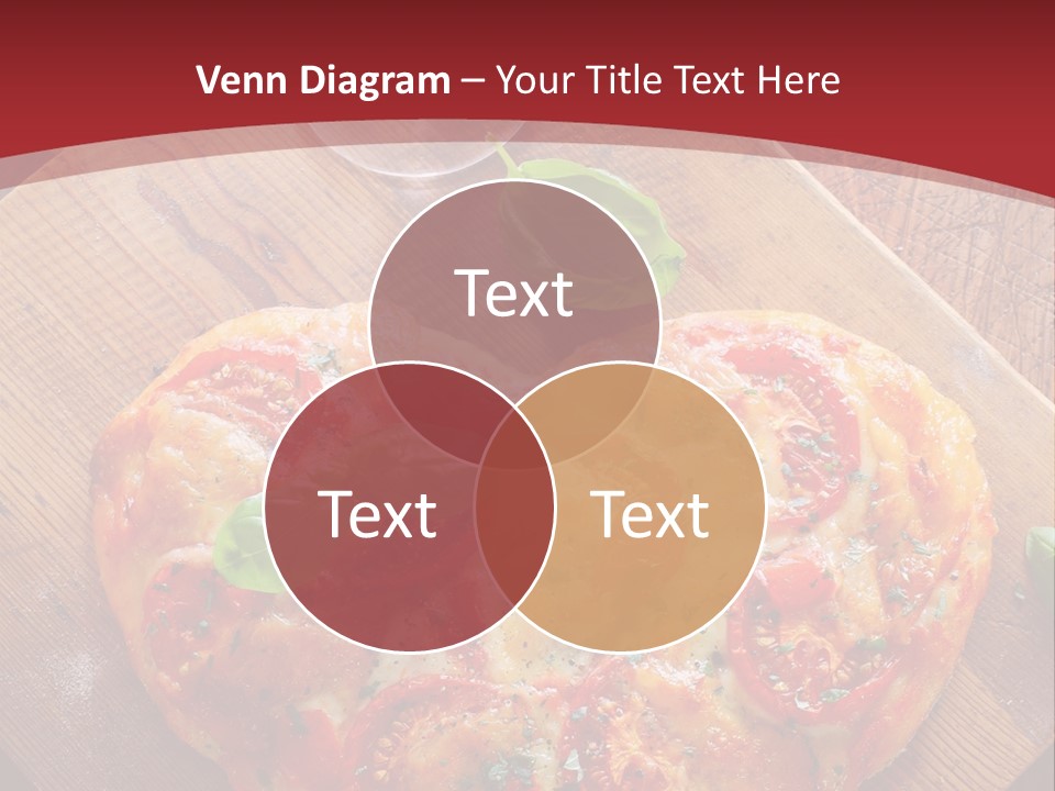 A Heart Shaped Pizza On A Cutting Board With Two Glasses Of Wine PowerPoint Template