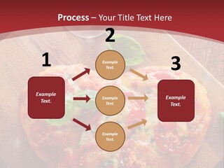 A Heart Shaped Pizza On A Cutting Board With Two Glasses Of Wine PowerPoint Template