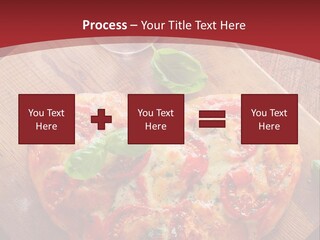 A Heart Shaped Pizza On A Cutting Board With Two Glasses Of Wine PowerPoint Template