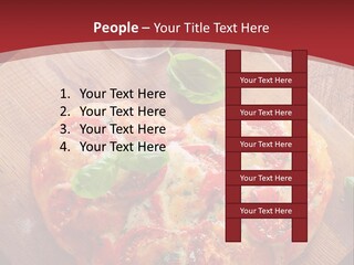 A Heart Shaped Pizza On A Cutting Board With Two Glasses Of Wine PowerPoint Template