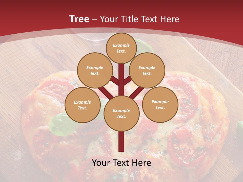 A Heart Shaped Pizza On A Cutting Board With Two Glasses Of Wine PowerPoint Template