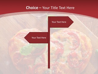A Heart Shaped Pizza On A Cutting Board With Two Glasses Of Wine PowerPoint Template