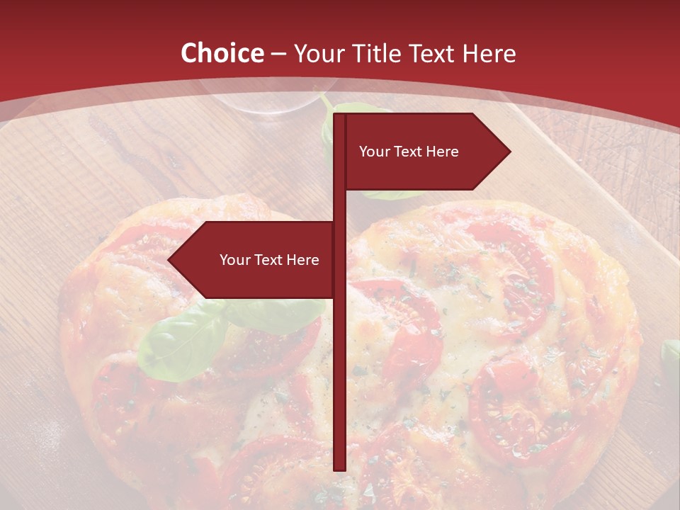 A Heart Shaped Pizza On A Cutting Board With Two Glasses Of Wine PowerPoint Template