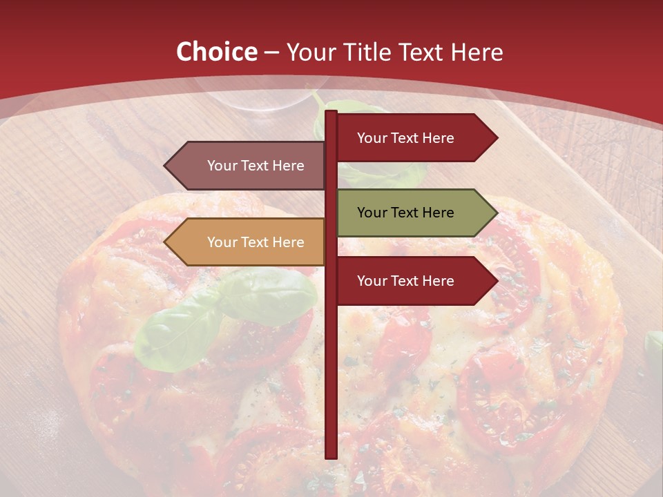 A Heart Shaped Pizza On A Cutting Board With Two Glasses Of Wine PowerPoint Template