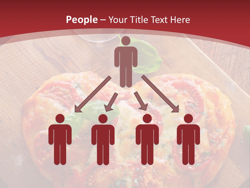 A Heart Shaped Pizza On A Cutting Board With Two Glasses Of Wine PowerPoint Template