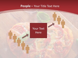 A Heart Shaped Pizza On A Cutting Board With Two Glasses Of Wine PowerPoint Template